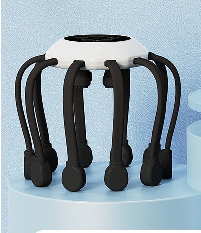 Smart Electric Head Massager Octopus – Portable Scalp Massager with Heat and Vibration for Stress Relief, Hair Growth & Relaxation
