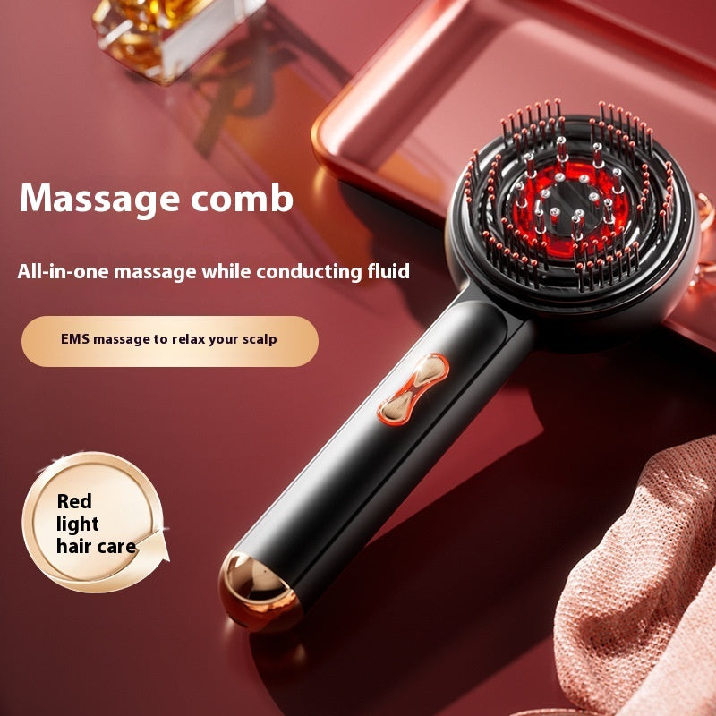 EMS Microcurrent Electric Scalp & Head Massage Comb – Hair Growth & Relaxation Tool