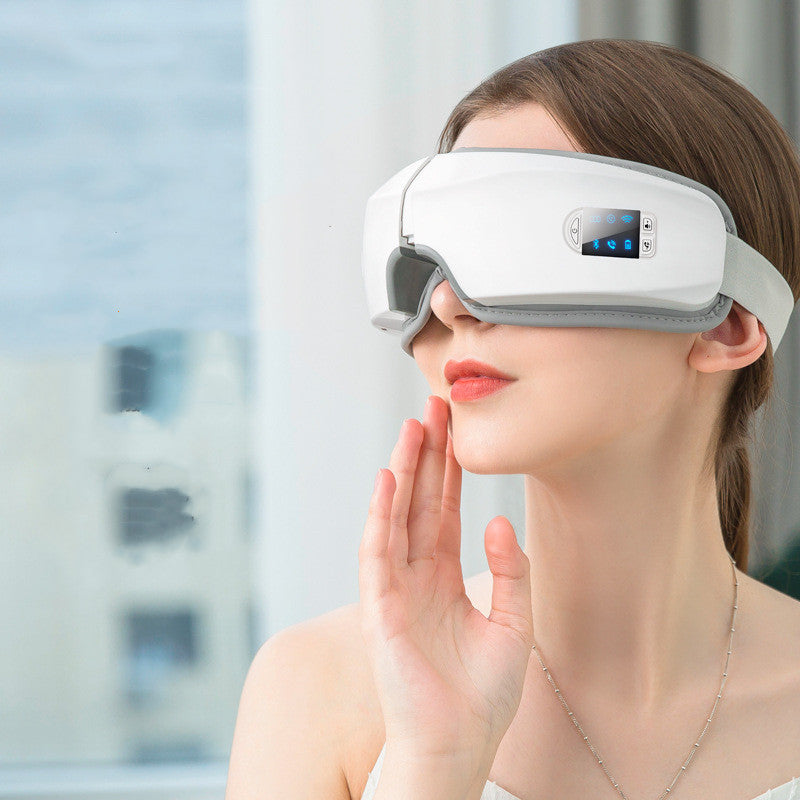 Eye Massager with Heat and Air Pressure – Portable Eye Care Device for Stress Relief, Dark Circles & Puffiness Reduction