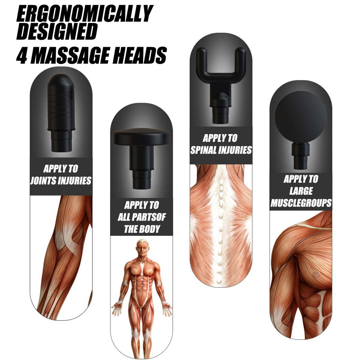 Electric Vibrating Muscle Massager Gun – Quiet, High-Frequency 20-Speed Adjustable Therapy Gun for Deep Tissue Pain Relief & Muscle Recovery