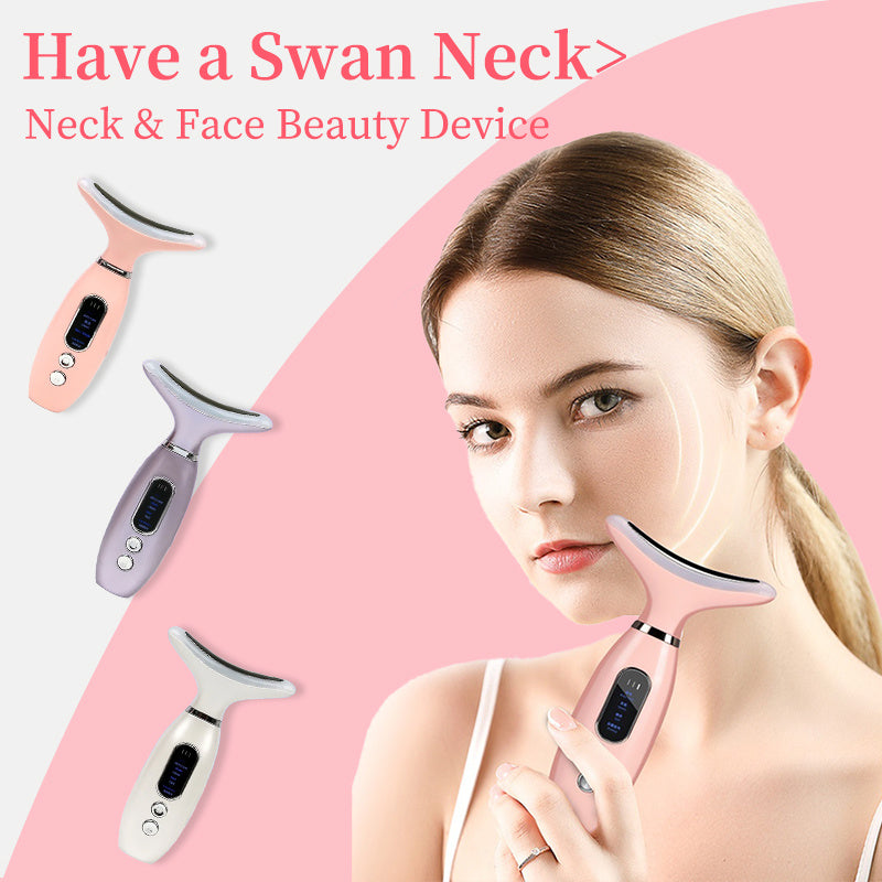 Neck & V-Face Beauty Massager with LED Light Therapy and Charging Function