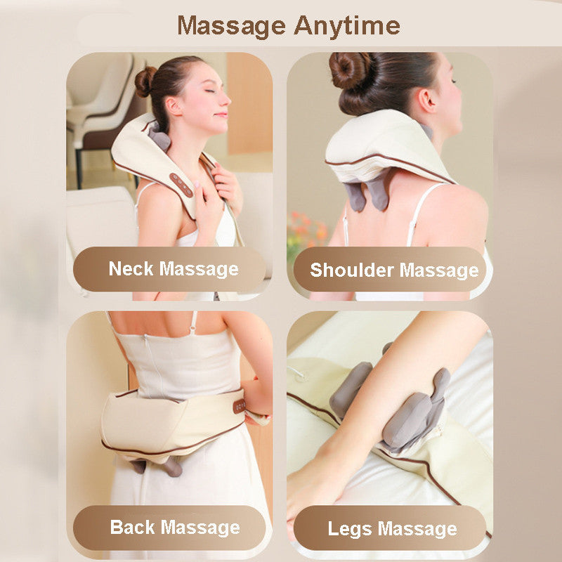 Electric Shoulder, Back & Neck Massager – Shiatsu Kneading Massage with Heat for Pain Relief and Relaxation
