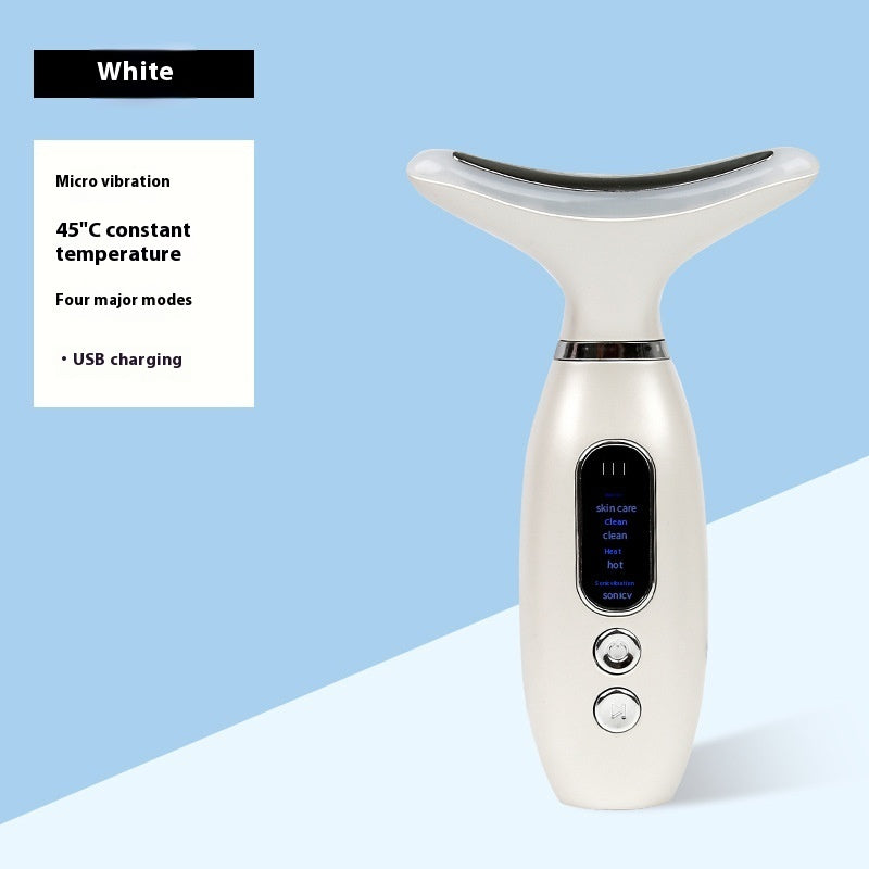 Neck & V-Face Beauty Massager with LED Light Therapy and Charging Function